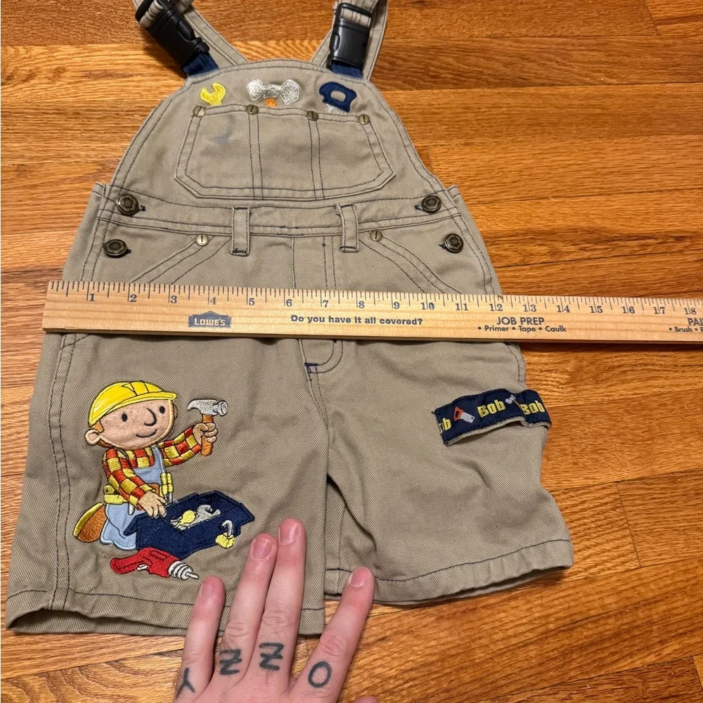 Vintage Boh The Builder Toddler 2T Kids Cartoon Character Overalls Shortalls